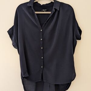 Madewell Navy Button Down Women's Shirt